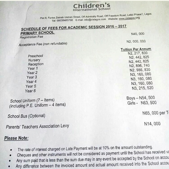 Check Out This Nigerian School Where Nursery & Primary Pupils Pay N3M As School Fees