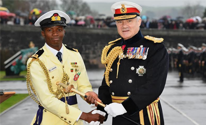 UK decorates Nigerian Naval officer with sword of honour