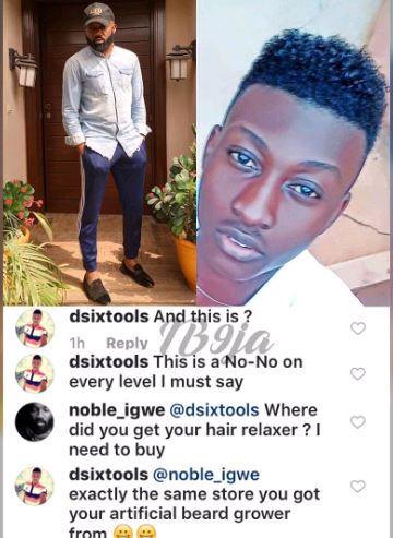 Checkout The Epic Reply Noble Igwe Got From One Of His Followers.