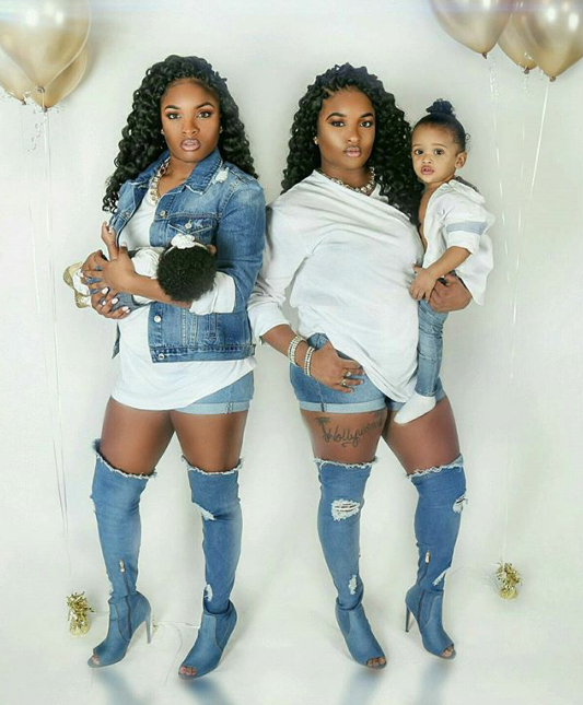 Wow! Beautiful Identical Twins Show Off Their Identical Kids (PHOTO)