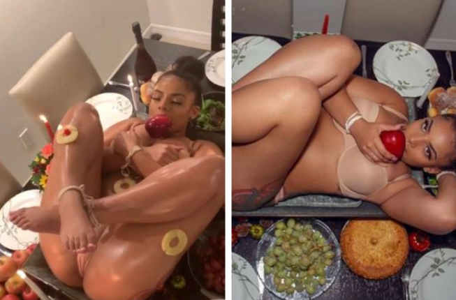 Lady turns into a turkey for thanksgiving celebration