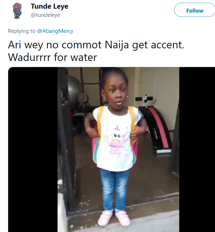 Watch a Nigerian mother correct her daughter after she pronounced water as “wadurrr” in British accent