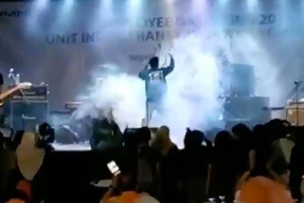 Watch horrific video showing moment tsunami waves wiped out a stage as band played at a concert in Indonesia