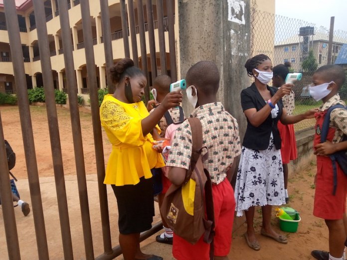 See How Anambra Students Observed Coronavirus Rules As Schools Resumed ...