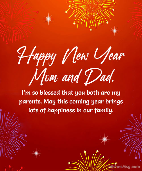 Happy New Year Message for Mom and Dad