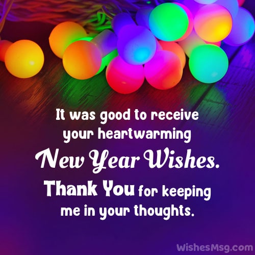 New Year Wishes Reply