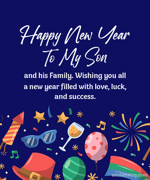 New Year Wishes for Son and His Family