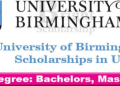 Scholarships : University of Birmingham Undergraduate International Grants in UK 2022-2023