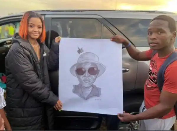 He is Rasta’s son,” Babes Wodumo receives portrait from a young artist