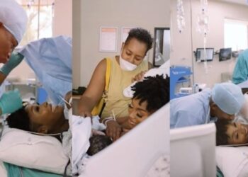 Lamiez Holworthy shares childbirth experience, she reveals son’s name (Video)