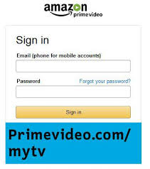 Register Device at amazon com/mytv Enter Code Login Amazon MyTV