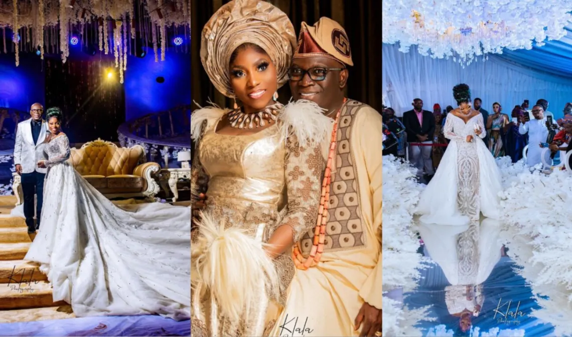 Extravagant Wedding of Dr. Oluwatoyin Ramon and Hon. Oluseye Oladejo Goes Viral in Lagos